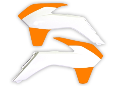 Rtech Kühlerspoiler für KTM SXF 13-15, EXC 14-16 orange/weiss