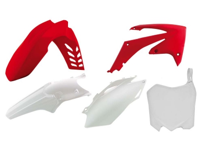 Plastikkit Honda CRF 450 09-12 / CRF 250 10-13  Rot/Weiß  OEM 5tlg.