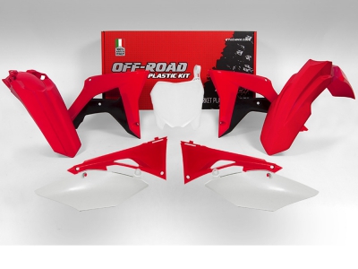 Plastikkit Honda CRF 450 17-20 / CRF 250 18-21 Rot/Weiß  OEM 6tlg.