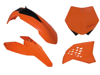 Rtech Plastic kit KTM SXF 07-10, EXC 08-11 orange 4pcs.