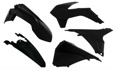 Rtech Plastic kit KTM EXC 12-13 + Airboxcover black 5pcs.