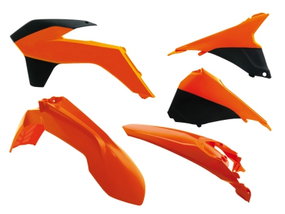 Rtech Plastikkit für KTM EXC 14-16  OEM 2014 + Airboxabdeckung  Orange