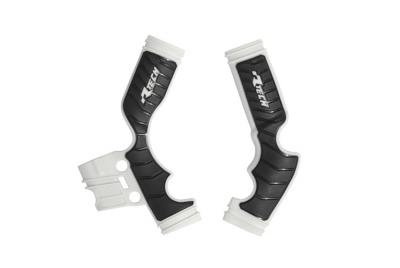 Rtech grip frame protectors KTM SX 65 16-23, Husqvarna TC 65 17-23, GasGas MC 65 21-23 white/black