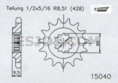 Motorritzel für KTM SX 85 03-, Husqvarna TC 85 14-, GasGas MC 85 21- 13 Zähne