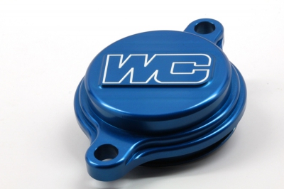 Works Connection Oil Filter Cover Yamaha blue