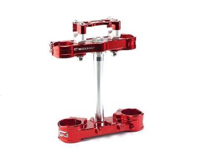 GECO 2D triple clamp  Suzuki RMZ 450 13-17, 250 16-18, red, including bar mount