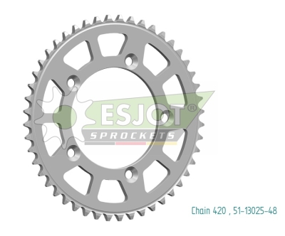 Esjot Kettenrad für KTM SX 65 98-24, Husqvarna TC 17-24, GasGas MC 20-24 48 Zähne