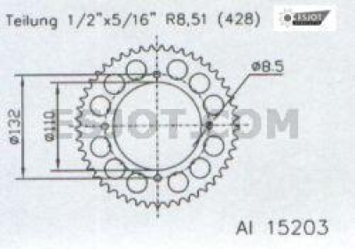 Esjot Kettenrad für KTM SX 85, Husqvarna TC, GasGas MC 48 Zähne