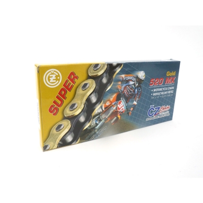 CZ 520 MX chain (116links), Gold, strength 35800N, weigth 1,75 Kg