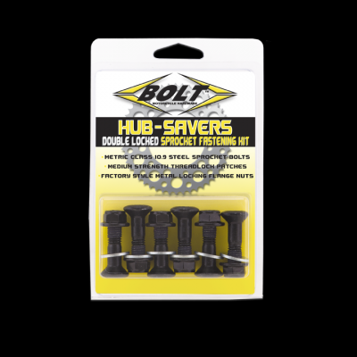 BOLT Hub Savers Double Locked Sprocket Fastening Kit-Black Finish