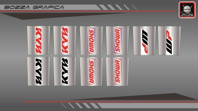 Gabelaufkleber KYB Schwarz