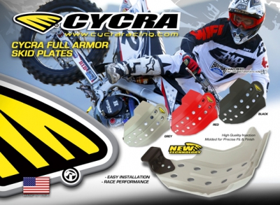CYCRA  FULL ARMOR Glide Plate CRF 450 09-16 red