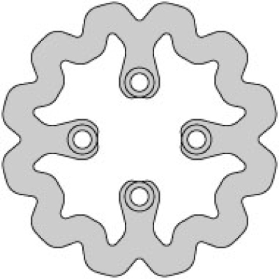 Delta Wave Bremsscheibe Quad vorn für Yamaha YFZ 450 04-07, YFZ 350 alle Bj., YFS 200 03-, YFM 660 01-05, YFM 350 alle Bj.