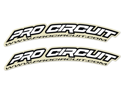 Pro Circuit Mini Kotflügel Sticker weiß