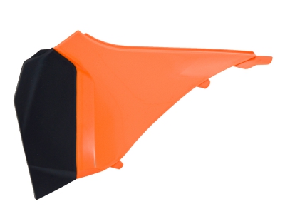 Airbox cover left SXF 11-12,EXC 12-13 Bi-color orange/black