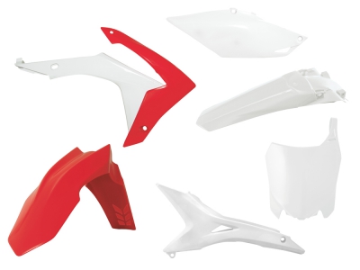 Rtech Plastic kit Honda CRF 450 13-16 / CRF 250 14-17 US red/white  6 pcs