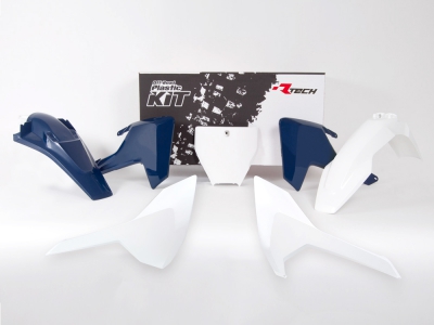 Rtech Plastic kit HSQ FC/TC 2016-18 5pcs white/blue