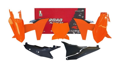 Rtech Plastic kit KTM SX/SX-F 23- orange/black 6pcs