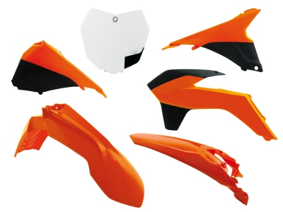 Rtech Plastic kit KTM SXF 13-15 OEM 2013 + Airboxcover orange 6pcs.