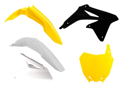 Plastic kit RMZ 250 10-18 yellow/black US 2015 5 pcs