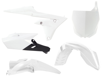 Plastic kit YZF 450 14-17 / YZF 250 14-18 5pcs. white