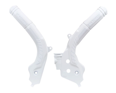 Rtech grip frame protectors KTM SX/F 16-18, EXC 17-19 Husqvarna TC FC 16-, FE TE 17- white