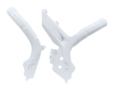 Rtech grip frame protectors KTM SX/F 19-22, EXC 20-23 white