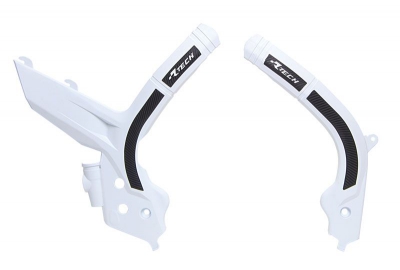 Rtech grip frame protectors KTM SX/F 19-22, EXC 20-23 white black