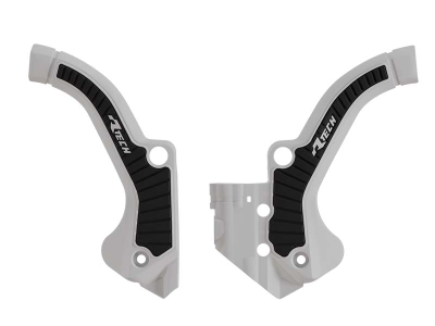 Rtech Grip Rahmenschützer für KTM SX 65 24-, Husqvarna TC 65 24-, GasGas MC 65 24- Weiß/Schwarz