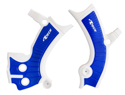 Rtech grip frame protectors Yamaha YZ 250F 19-23, 450F 18-22 white/blue