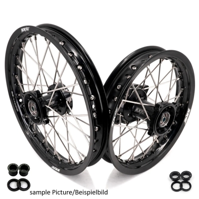 KKE Radsatz für KTM SX 65 25-, HSQ TC 65 25-, GG MC 65 25- 14x1.40/12x1.60 Schwarz