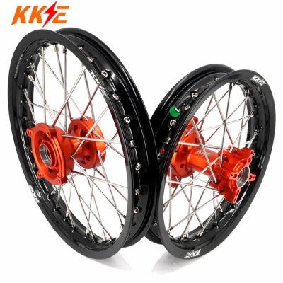 KKE Radsatz für KTM SX 65 25-, HSQ TC 65 25-, GG MC 65 25- 14x1.40/12x1.60 Orange