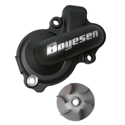 Boyesen SUPERCOOLER water pump cover and impeller kits KTM 450 500 SX-F 16-, EXC 17-, Husqvarna FC 16-, FE 17- black