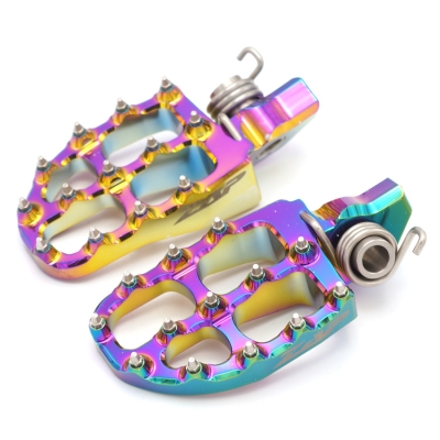 ZAP E-Peg Fußrasten für KTM SX/F 16-22, EXC 17-23, Husqvarna TC/FC 16-22, TE/FE 17-23, GasGas MC/EC 2021-  Rainbow Limited Editi