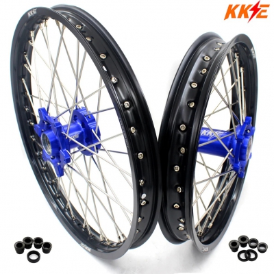 KKE wheel set for Husqvarna TC/FC 14- 21x1.60/19x2.15 blue